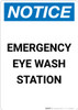 Notice: Emergency Eyewash Station - Portrait Wall Sign