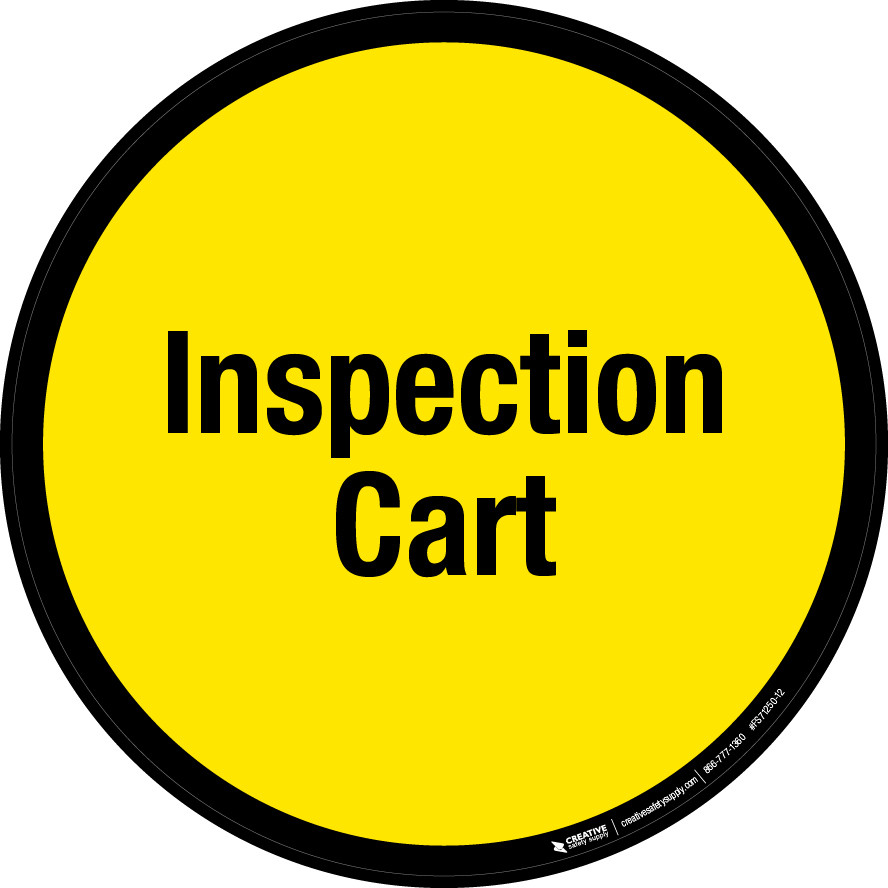 Order Inspection Sign Inspection Cart Floor Sign | 5S Today