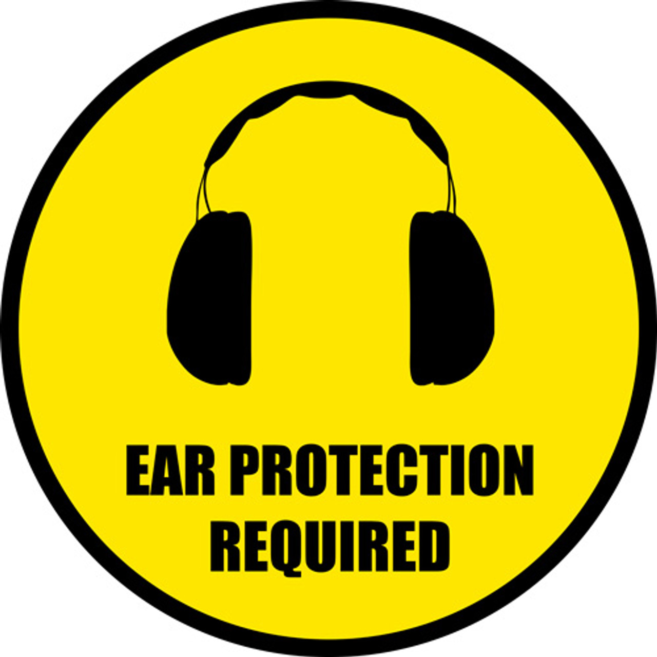 Ear Protection Required Floor Sign