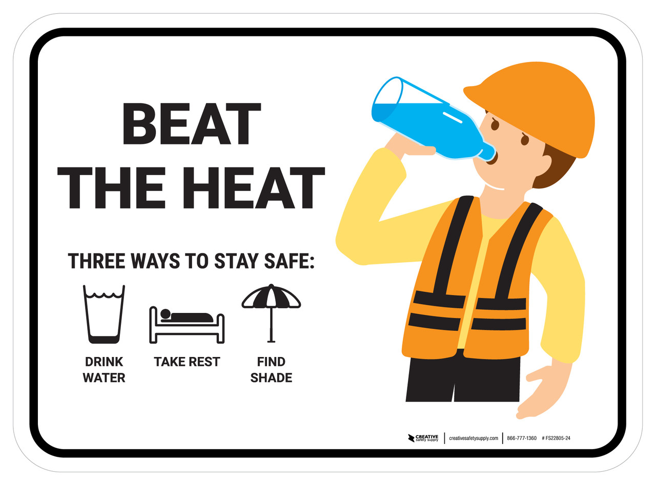 Beat the heat Three ways Rectangular - Floor Sign