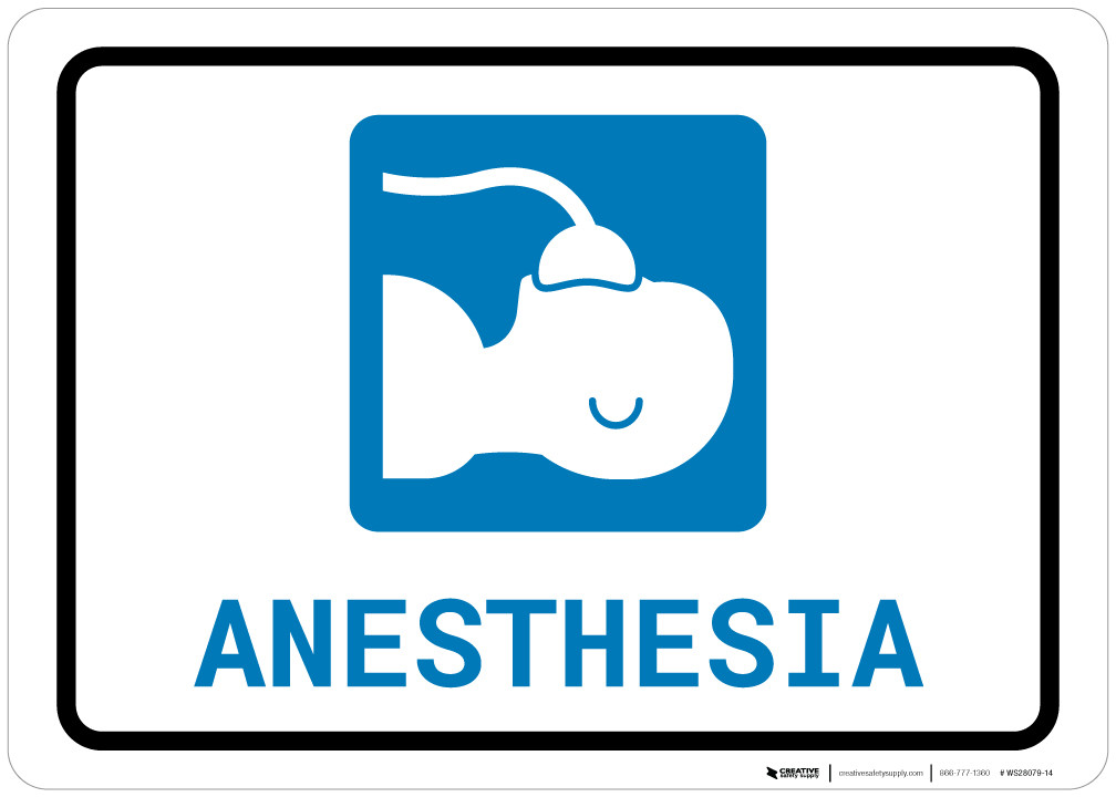 Anesthesia with Icon Landscape - Wall Sign | 5S Today