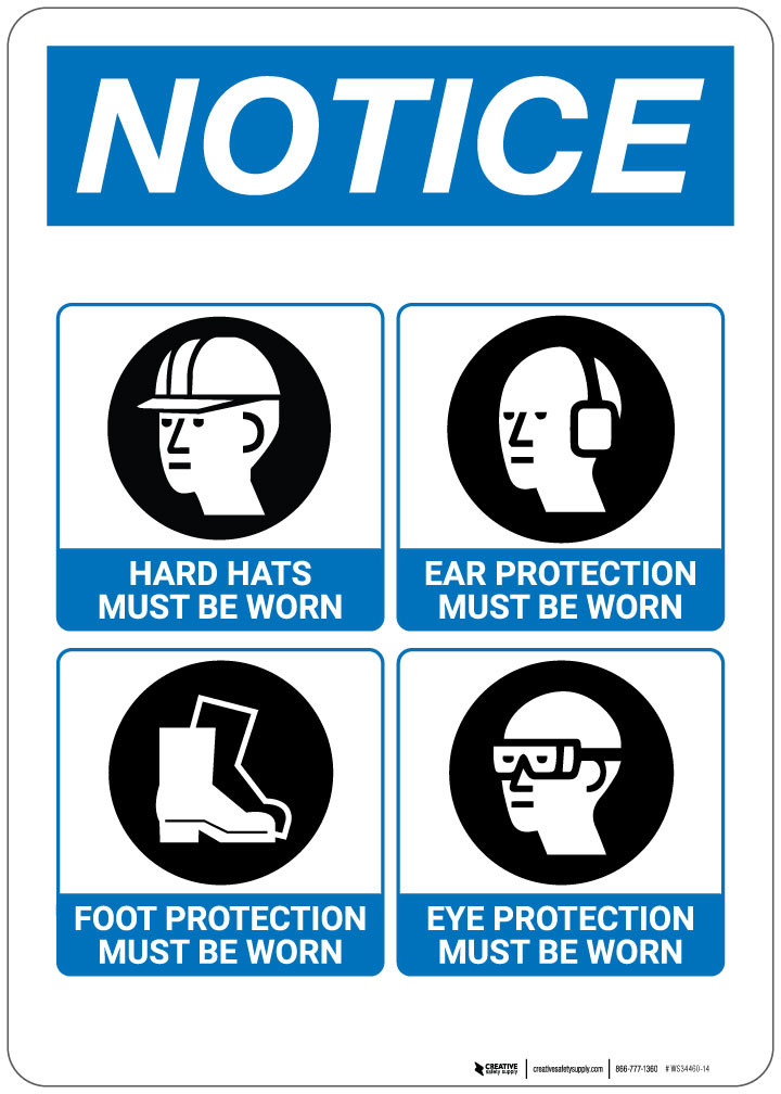 Notice: Job Site Safety Sign - Wall Sign | 5S Today