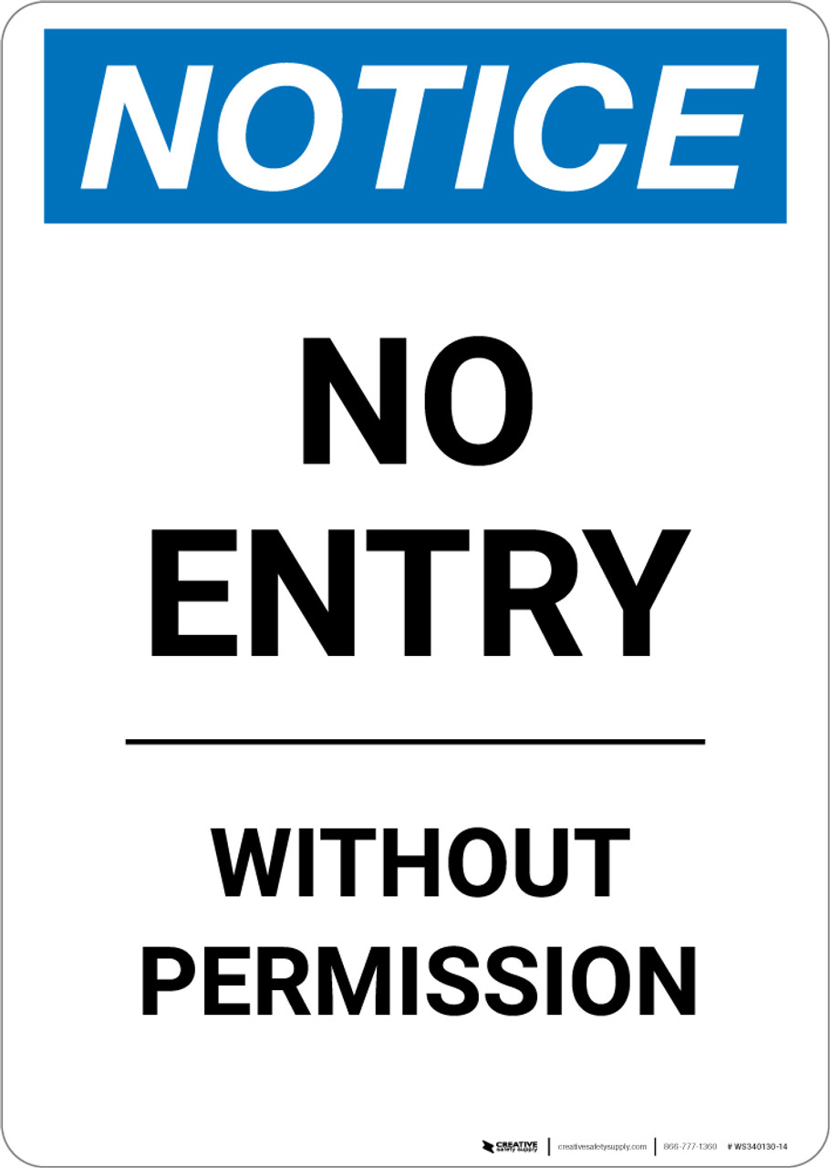 do not enter without permission sign