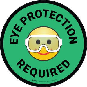 Eye Protection Required - Floor Marking Sign, 24