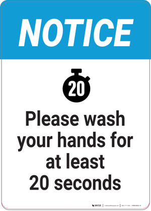 Friendly Reminder Hand Wash Method - Wall Sign