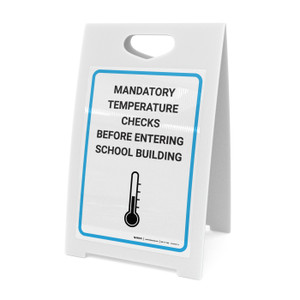 Temperature Check Required Before Entering Safety Sign MGNG515