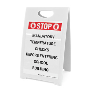 Temperature Check Required Before Entering Safety Sign MGNG515