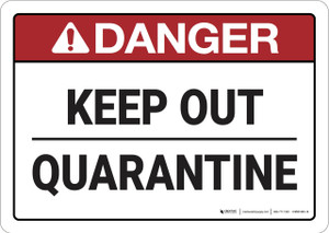VSafety Warnschild 'Danger Keep Out' - 400x300 Mm, Kunststoff 1 Mm, Querformat