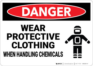 Danger: PPE Wear Protective Clothing When Handling Chemicals