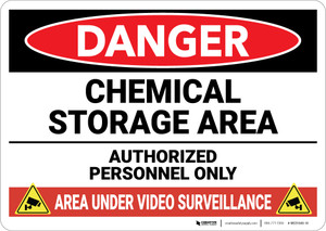 hazardous chemical storage area sign