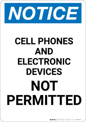 no electronics sign