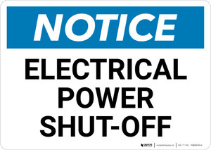 Notice: Electrical Power Shut-Off Landscape