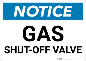 Notice: Gas Shut Off Valve Landscape