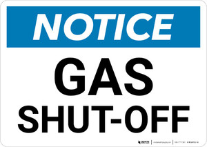 Notice: Gas Shut-off Valve Landscape