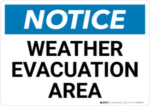 Notice: Weather Evacuation Area Landscape