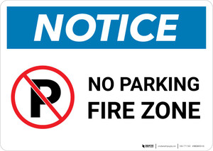 Notice: No Parking - Fire Zone Landscape