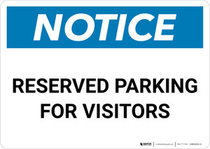 Notice: Reserved Parking for Visitors Landscape