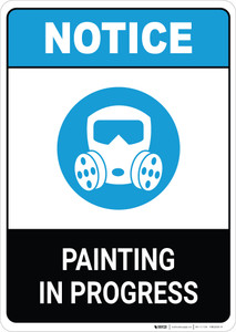 Notice: Painting in Progress ANSI Portrait