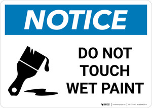 Notice: Do Not Touch Wet Paint with Icon Landscape