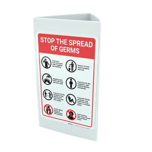 Stop The Spread Of Germs: Eight Rules with Icons Portrait - Tri-fold Sign