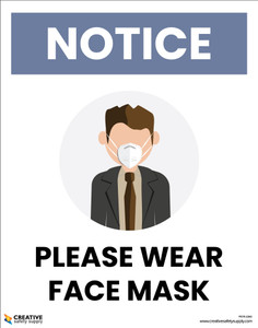 Notice: Please Wear Face Mask - Poster