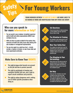 Safety Tips For Young Workers - Poster
