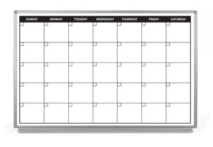 Month Calendar Dry-Erase Scheduling Whiteboard