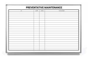 Preventative Maintenance Whiteboard