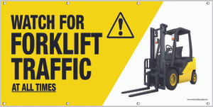 Watch For Forklift Banner