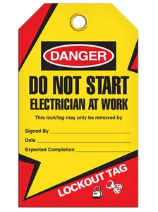 Lockout Do Not Start Tags