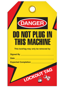 Lockout Do Not Plug Tags