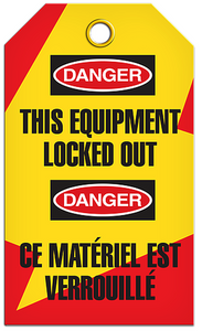 Lockout English/French Equipment Tags