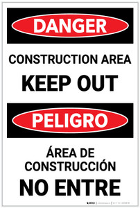 Danger: Constuction Area/Keep Out - Label