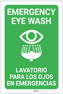 Eye Wash Bilingual Spanish - Label