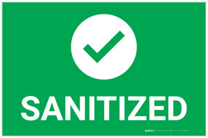 Sanitize with Icon Landscape - Label