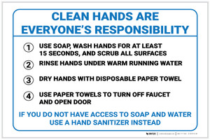 Clean Hands are Everyone's Responsibility - Label