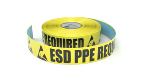 ESD: ESD PPE Required - Inline Printed Floor Marking Tape