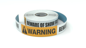 Warning: Beware Of Snow Falling From Roof - Inline Printed Floor Marking Tape