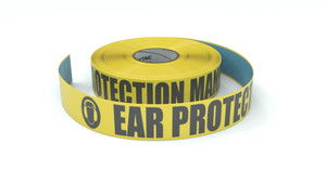 ANSI: Ear Protection Mandatory - Inline Printed Floor Marking Tape