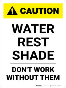 Caution: Water Rest Shade Don't Work Without Them Portrait - Wall Sign