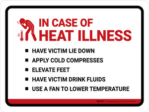 In Case Of A Heat Illness Landscape - Wall Sign