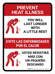 You Will Last Longer With A Little Rest Bilingual Portrait - Wall Sign