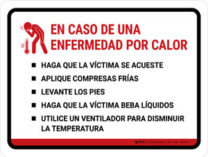 In Case Of A Heat Illness Spanish Landscape - Wall Sign