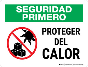 Safety First: Protect From Heat Spanish Landscape - Wall Sign