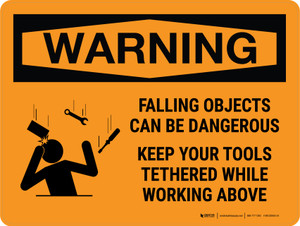 Warning: Falling Objects Can Be Dangerous Landscape - Wall Sign