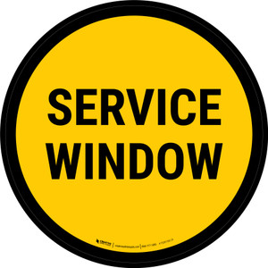 Service Window Circular - Floor Sign
