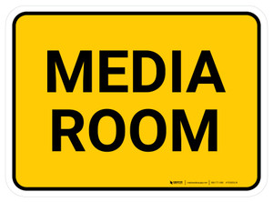 Media Room Rectangular - Floor Sign