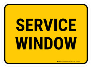 Service Window Rectangular - Floor Sign