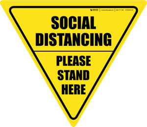 Social Distancing Please Stand Here Yield - Floor Sign
