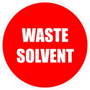 Waste Solvent Sign